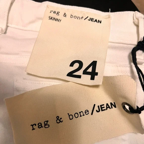 Rag&Bone White Denim Skinny Jeans NWT - Picture 9 of 10